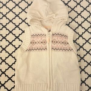 Carter's Cream Hooded Knit Vest